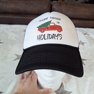 Christmas Baseball Hat Cap Trucking Through The Holidays‎ NWT